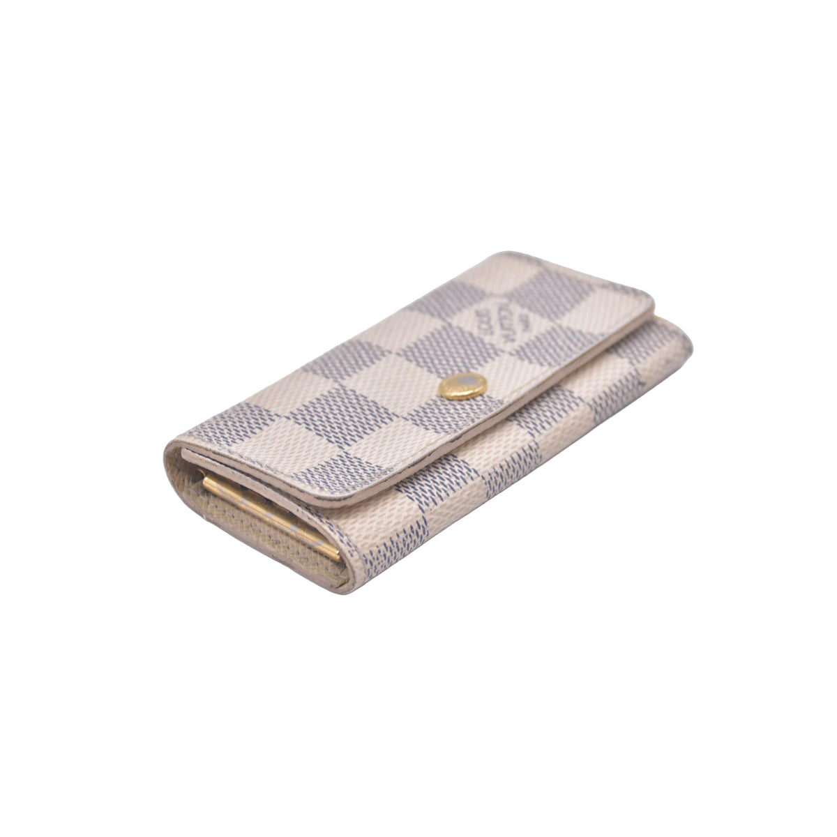 $345 2013 LOUIS VUITTON  Damier Azur Multicles 4 Key Holder CT3103 CONSIGNMENT 10020961