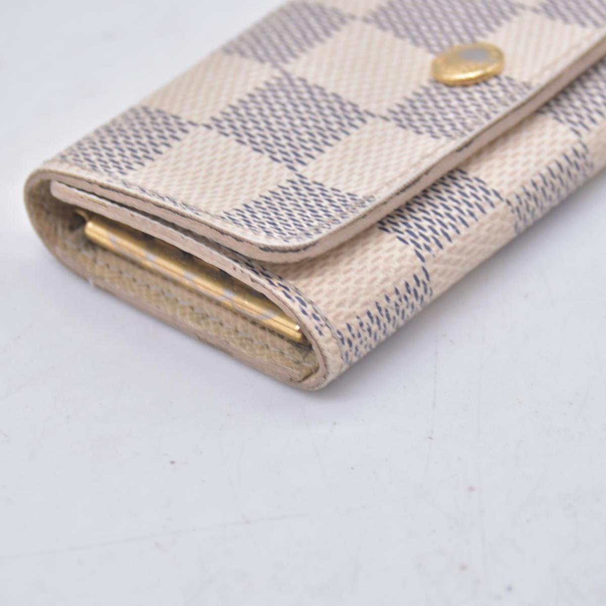 $345 2013 LOUIS VUITTON  Damier Azur Multicles 4 Key Holder CT3103 CONSIGNMENT 10020961