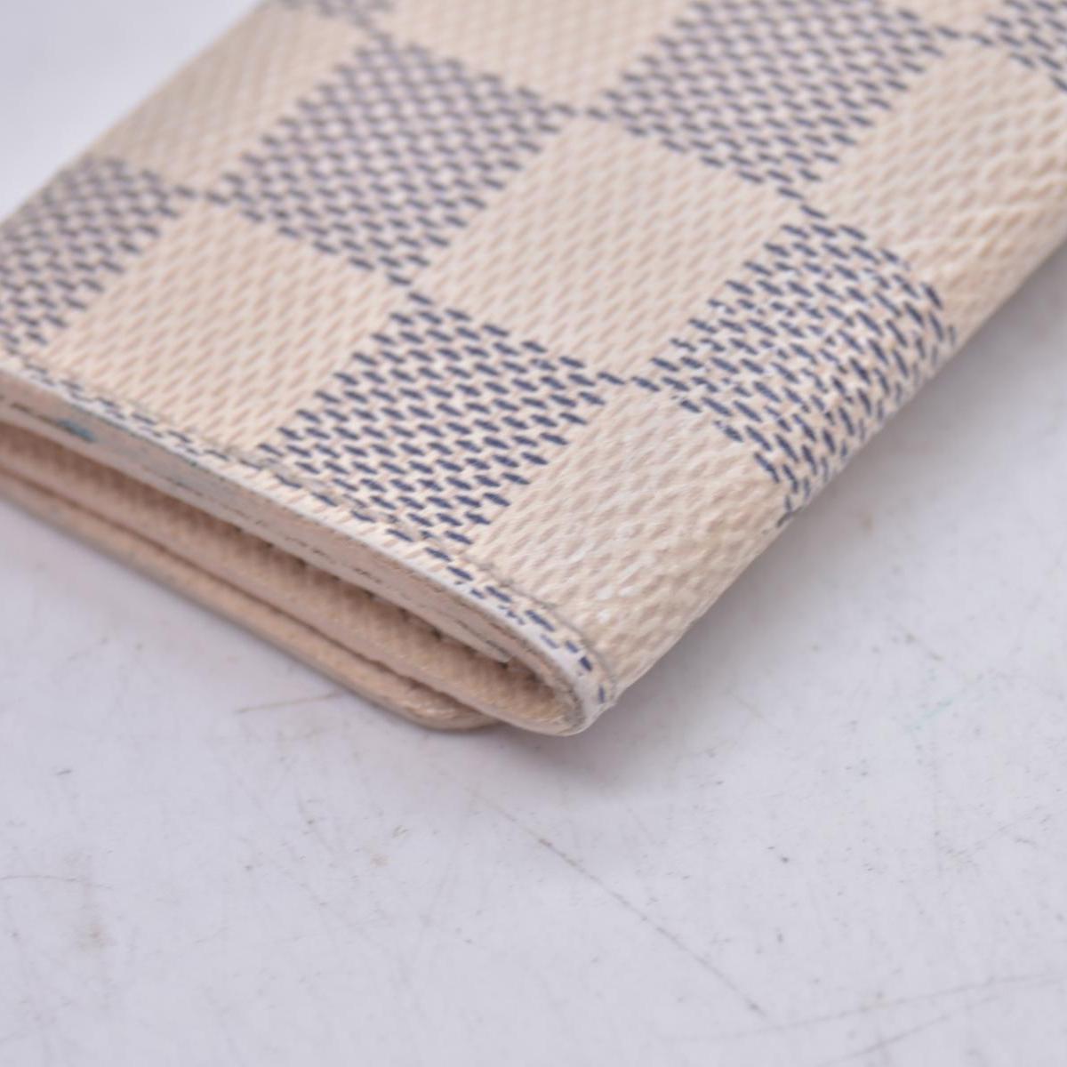 $345 2013 LOUIS VUITTON  Damier Azur Multicles 4 Key Holder CT3103 CONSIGNMENT 10020961