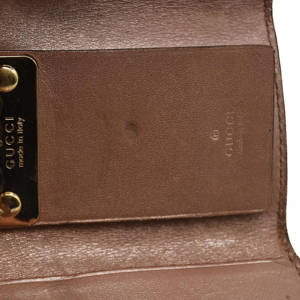 GUCCI Ssima GG Logo Patent Leather 6 Ring Key Case