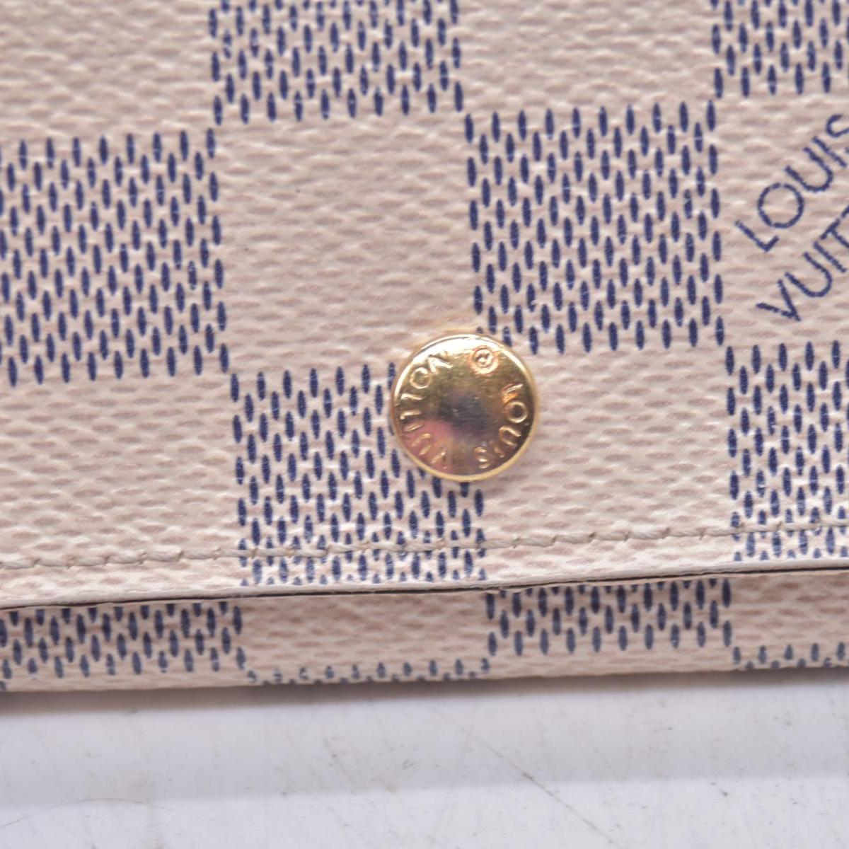 $345 2013 LOUIS VUITTON  Damier Azur Multicles 4 Key Holder CT3103 CONSIGNMENT 10020961