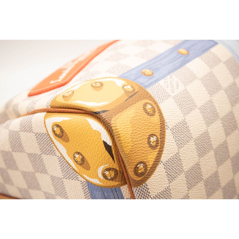 Louis Vuitton Damier Azur Summer Trunks Speedy Bandouliere 30