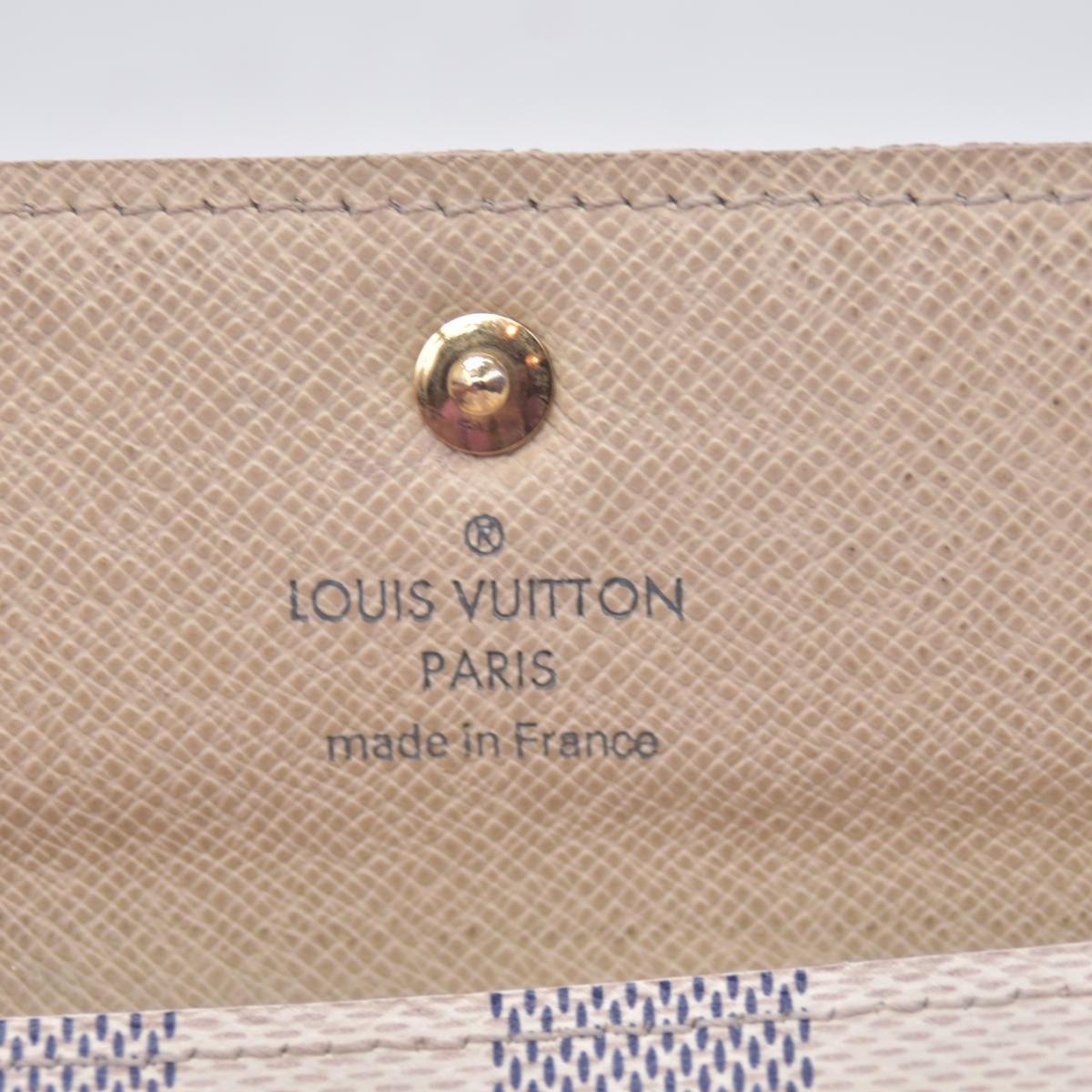 $345 2013 LOUIS VUITTON  Damier Azur Multicles 4 Key Holder CT3103 CONSIGNMENT 10020961