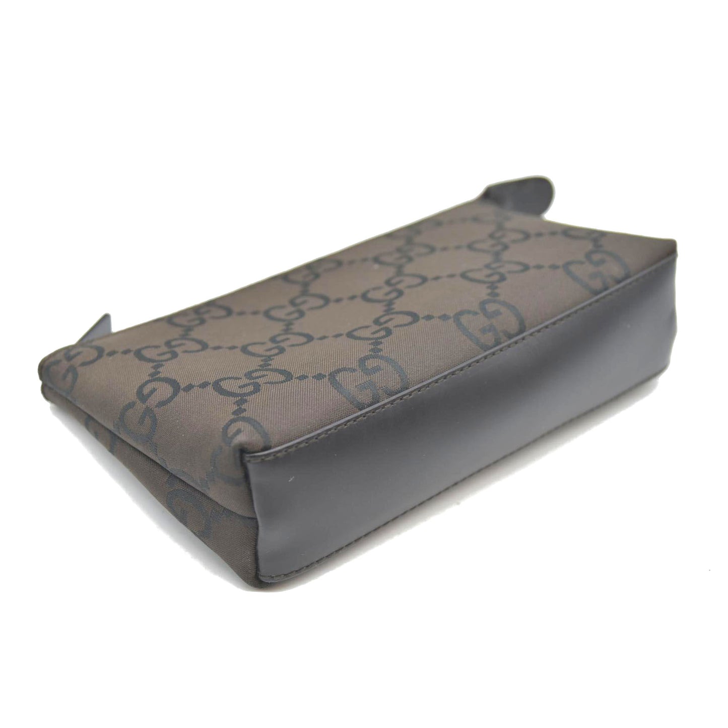 Gucci  Nylon Monogram Cosmetic Pouch Brown