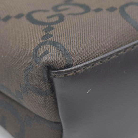 Gucci  Nylon Monogram Cosmetic Pouch Brown