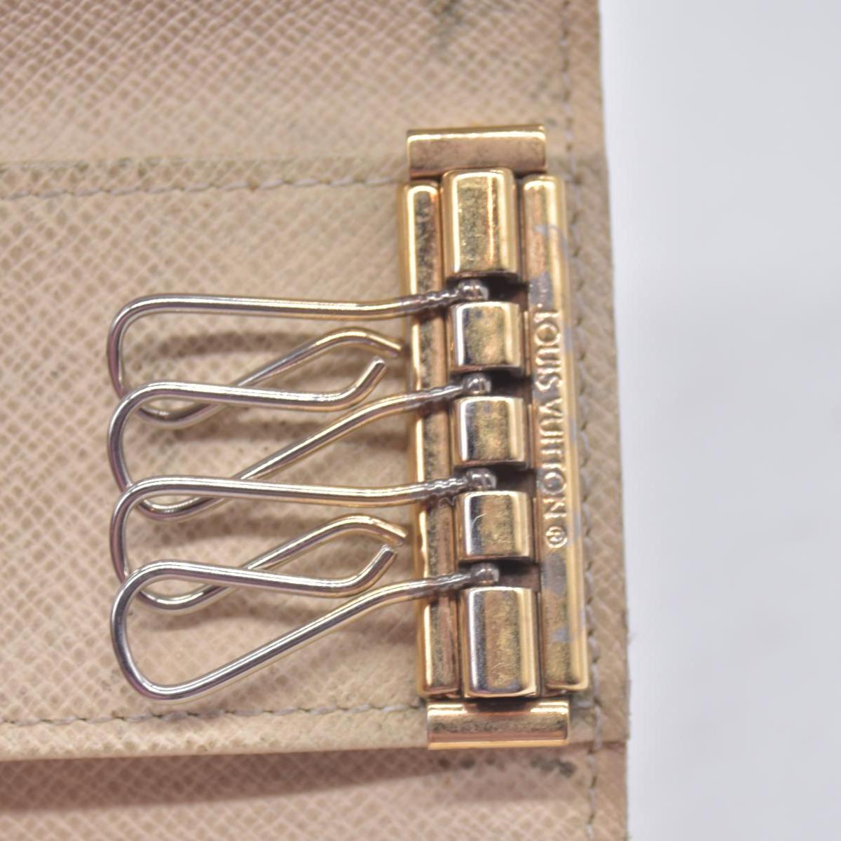 $345 2013 LOUIS VUITTON  Damier Azur Multicles 4 Key Holder CT3103 CONSIGNMENT 10020961