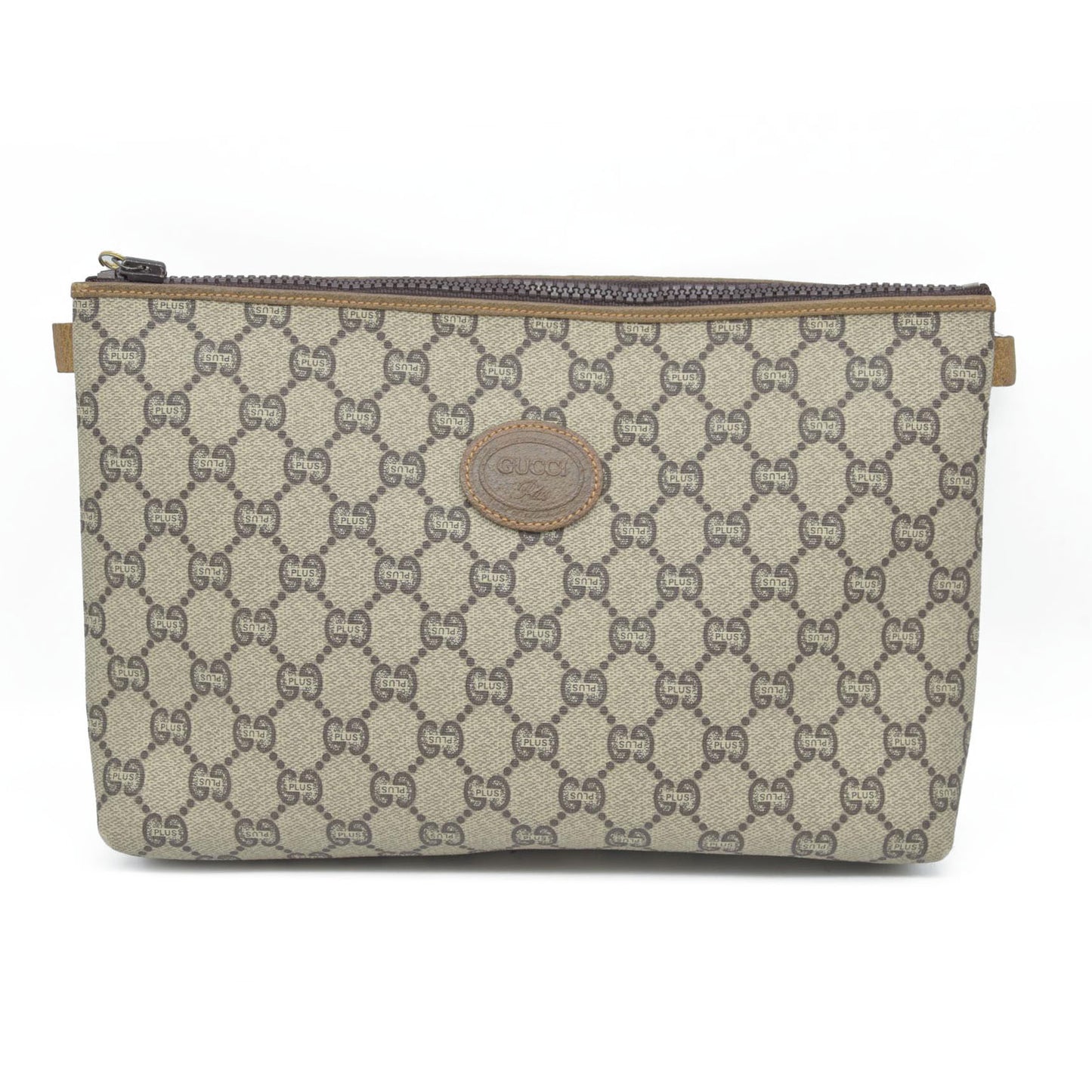 Gucci GG  Gucci Plus PVC Leather Pouch Clutch Bag