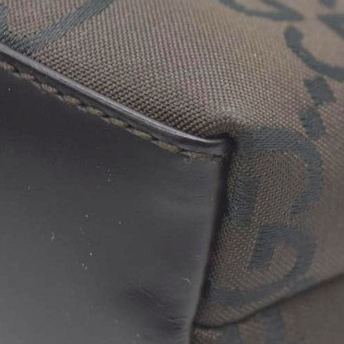 Gucci  Nylon Monogram Cosmetic Pouch Brown