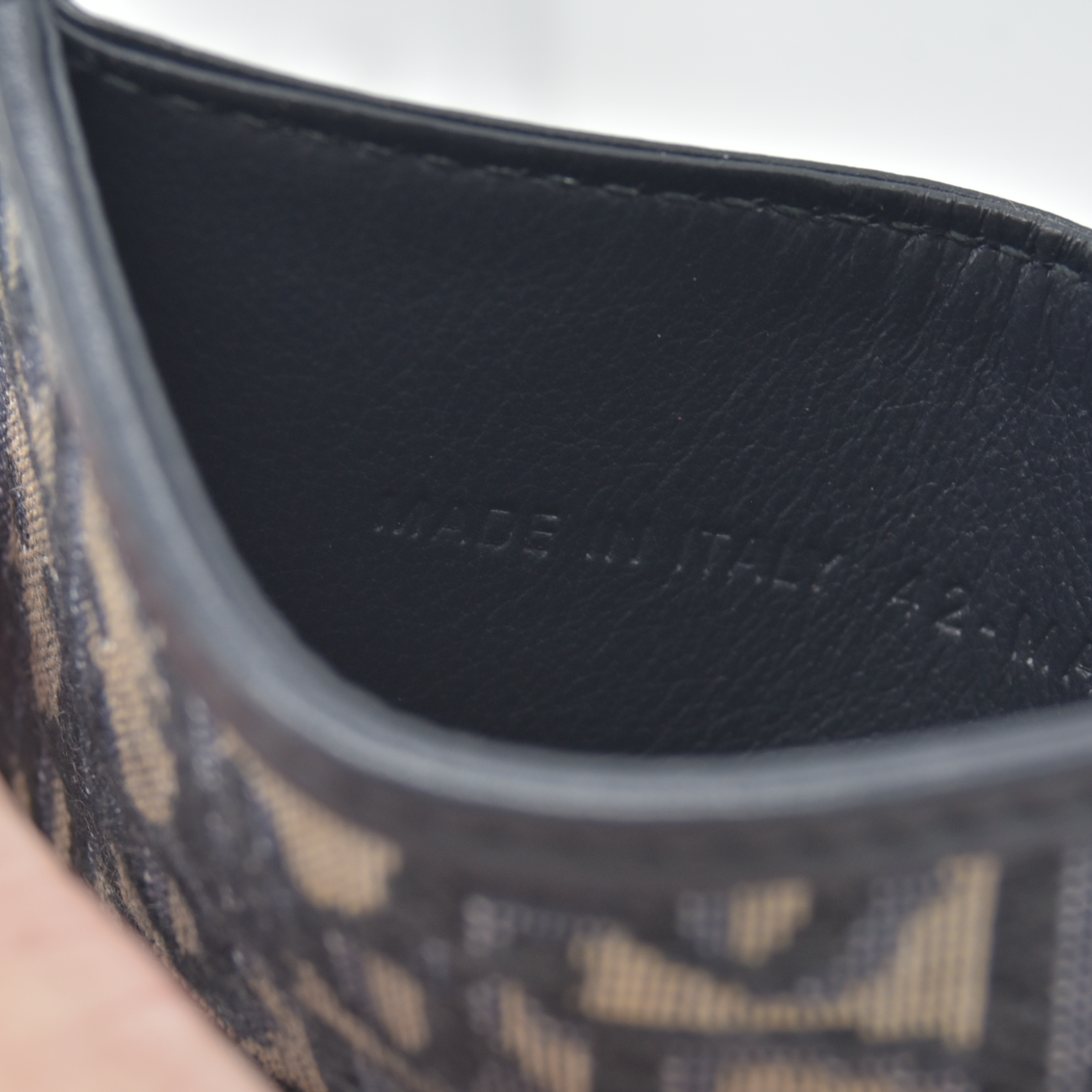 $450 Dior Oblique CD Logo Canvas Card Holder