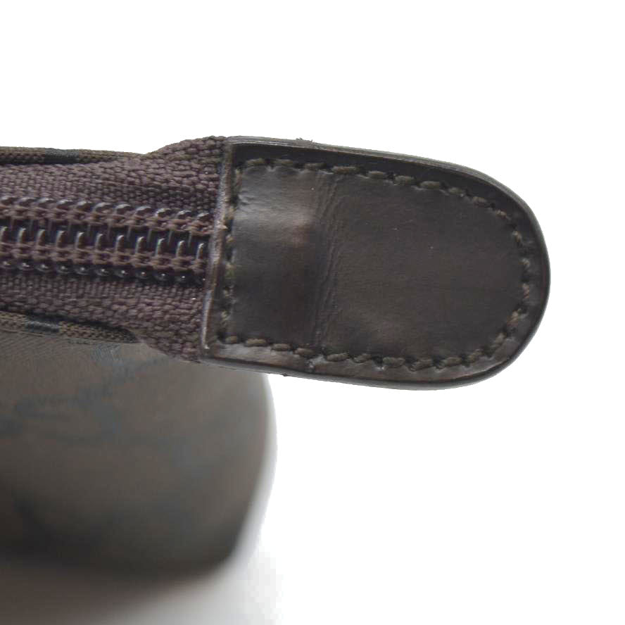 Gucci  Nylon Monogram Cosmetic Pouch Brown