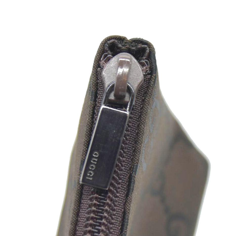 Gucci  Nylon Monogram Cosmetic Pouch Brown