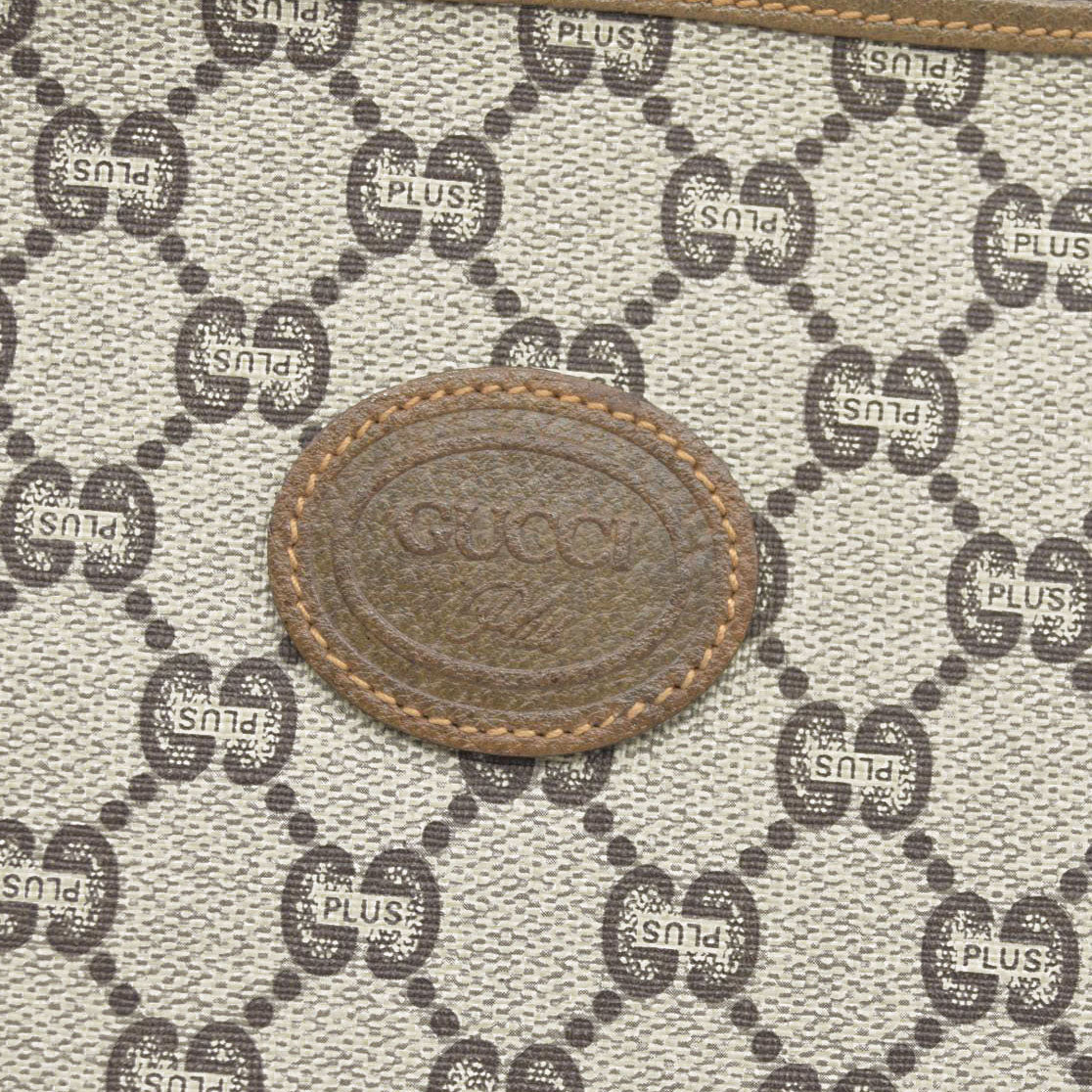 Gucci GG  Gucci Plus PVC Leather Pouch Clutch Bag