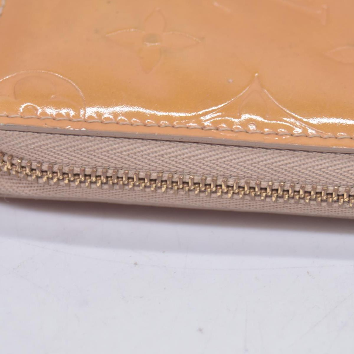 $520 1999 Louis Vuitton Vernis Zippy Coin Purse Wallet Beige BJ0959 10019326