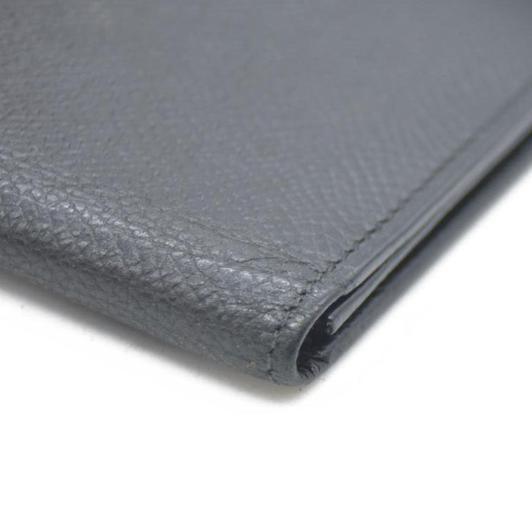 BVLGARI Logo Leather Card Case Black