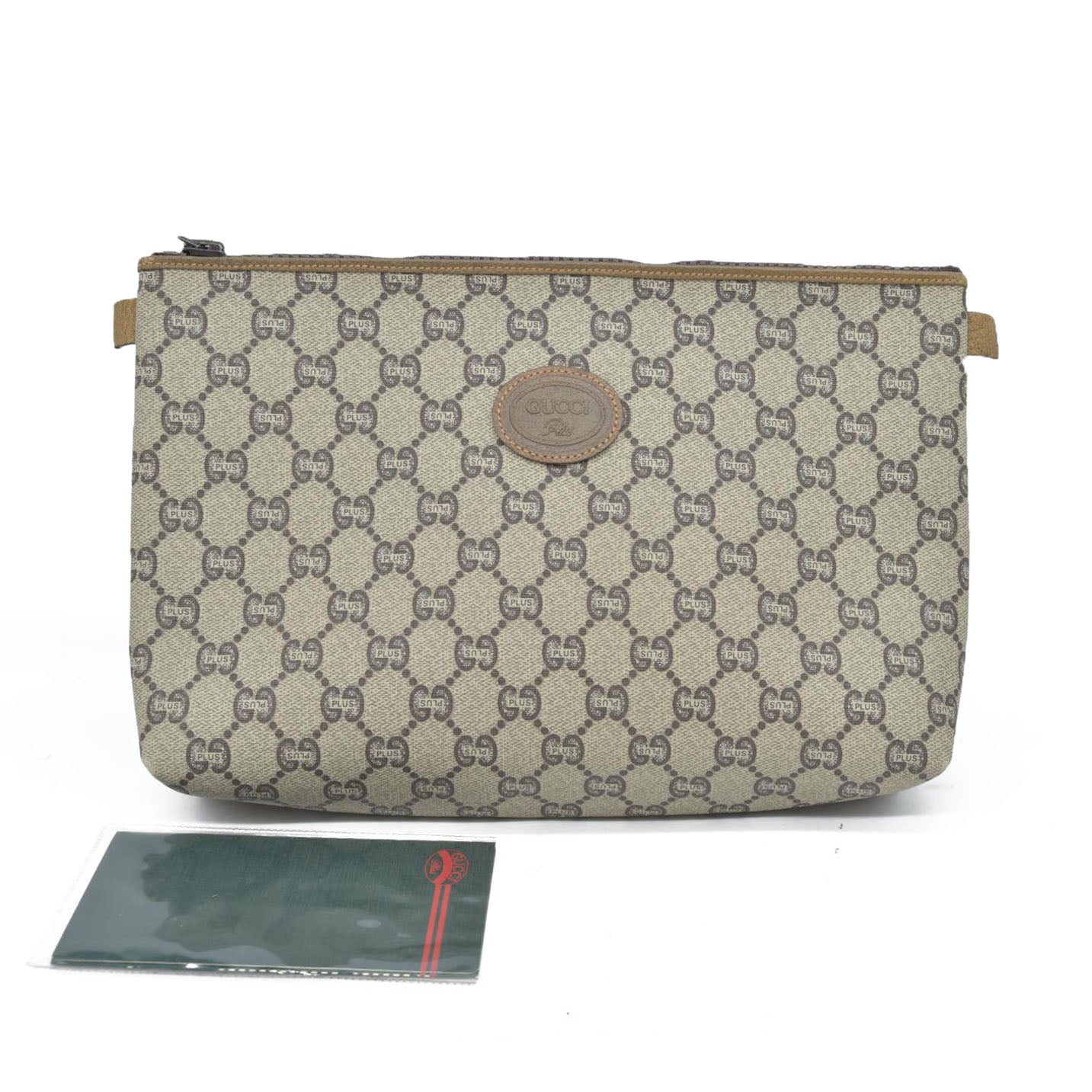 Gucci GG  Gucci Plus PVC Leather Pouch Clutch Bag