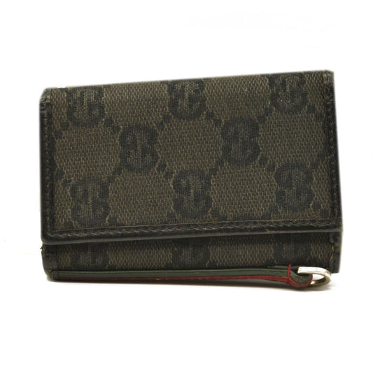 Gucci  Monogram 6 Key Holder Case Black