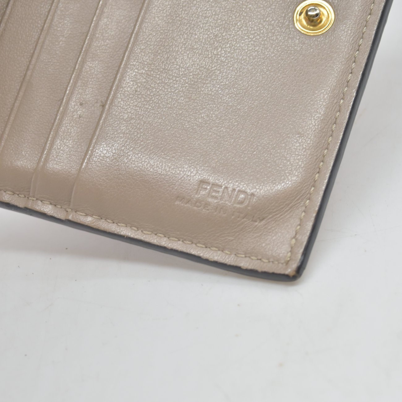 $510 FENDI By The Way Leather Compact Wallet Pink