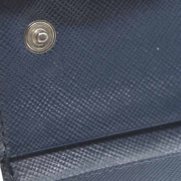 PRADA Logo Saffiano Leather 6 Ring Key Case Navy blue AUCTION $595