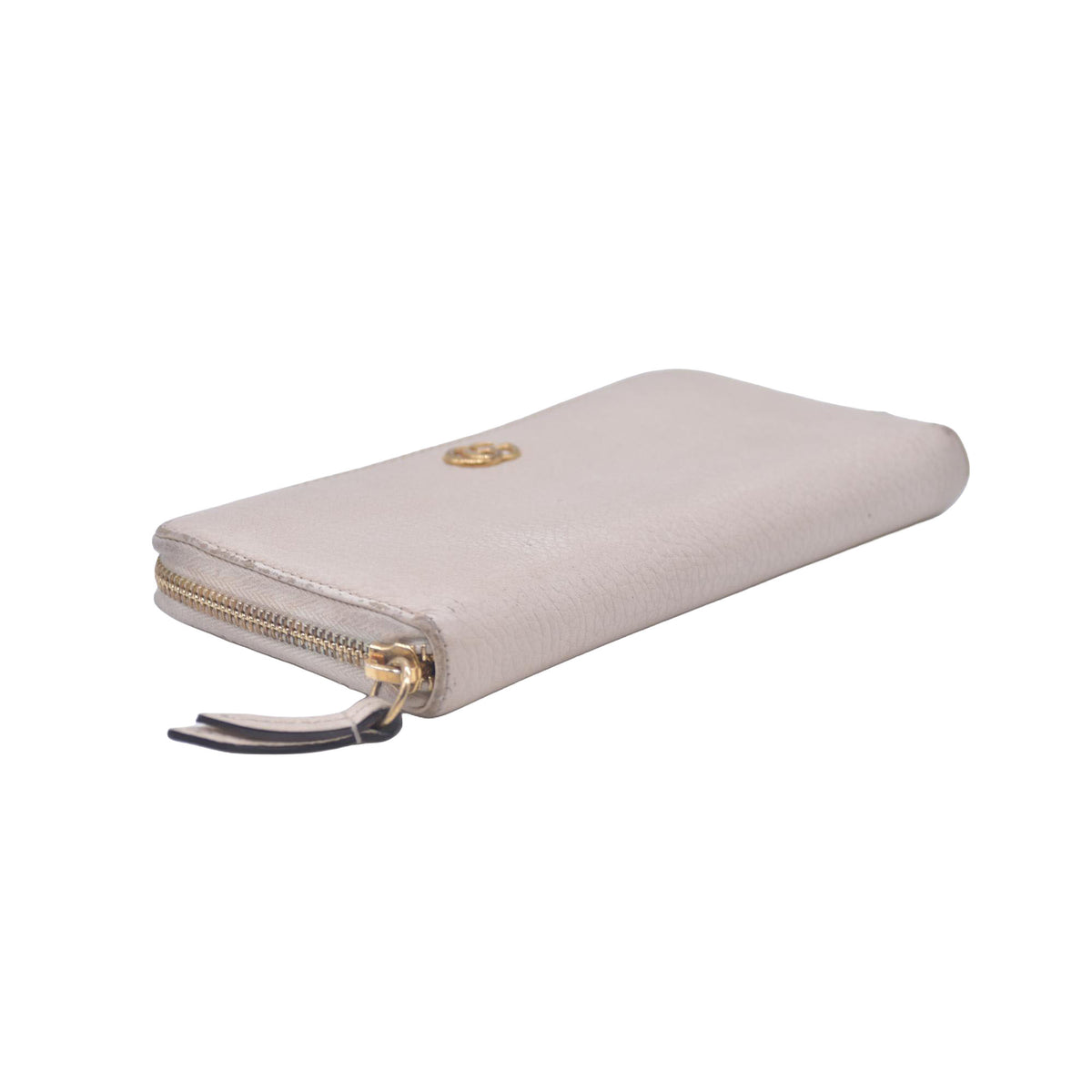 $660 2005 Gucci Cream GG Marmont zip around wallet 10021060