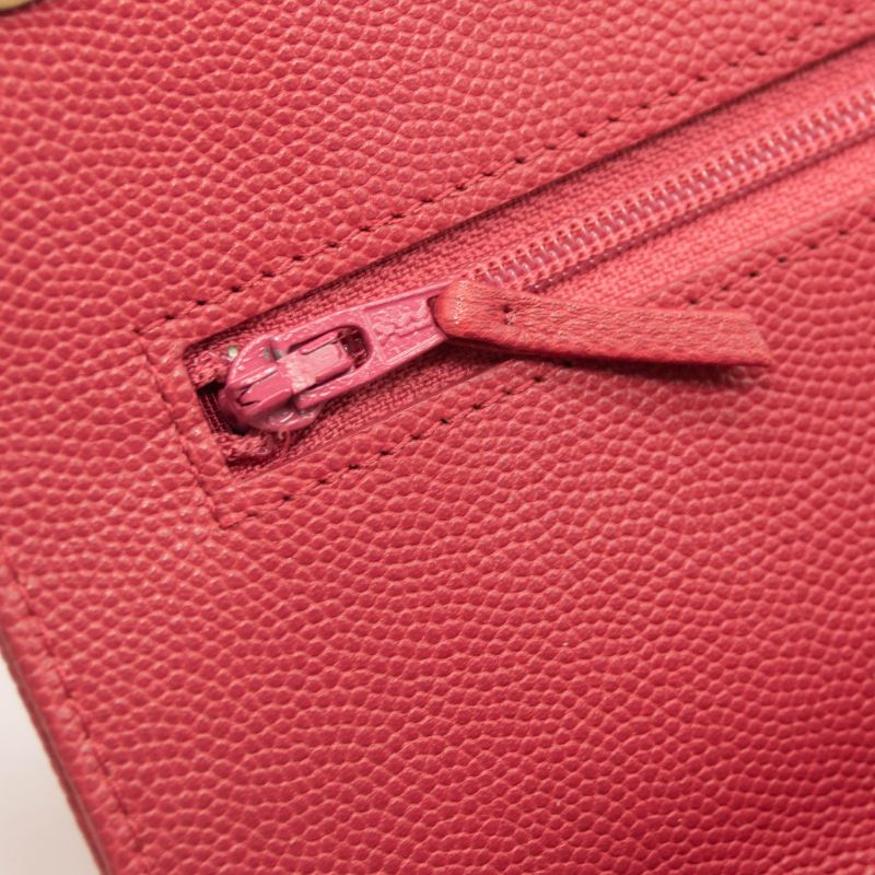 Chanel Grained Calfskin Stitched Small WOC CC Flap Bag Pink