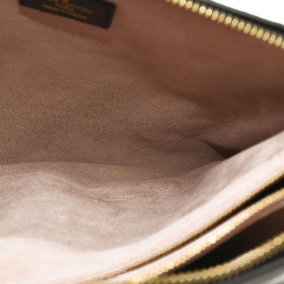 LOUIS VUITTON Lambskin Embossed Monogram Coussin PM Black