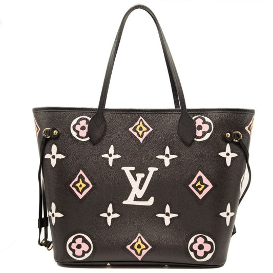 Louis Vuitton Monogram Giant Wild At Heart Neverfull MM Black Tote