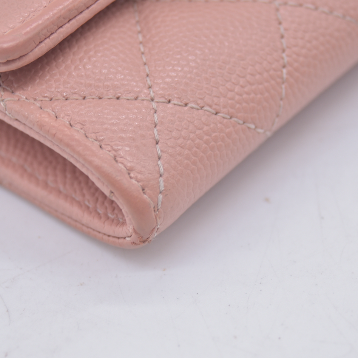 $1075 2023 Chanel Quilted CC Flap Card Holder Interlocking CC Logo Trifold Wallet 10017038