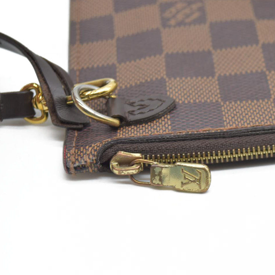 AUCTION $600 Louis Vuitton  Damier Ebene Neverfull MM GM Pochette