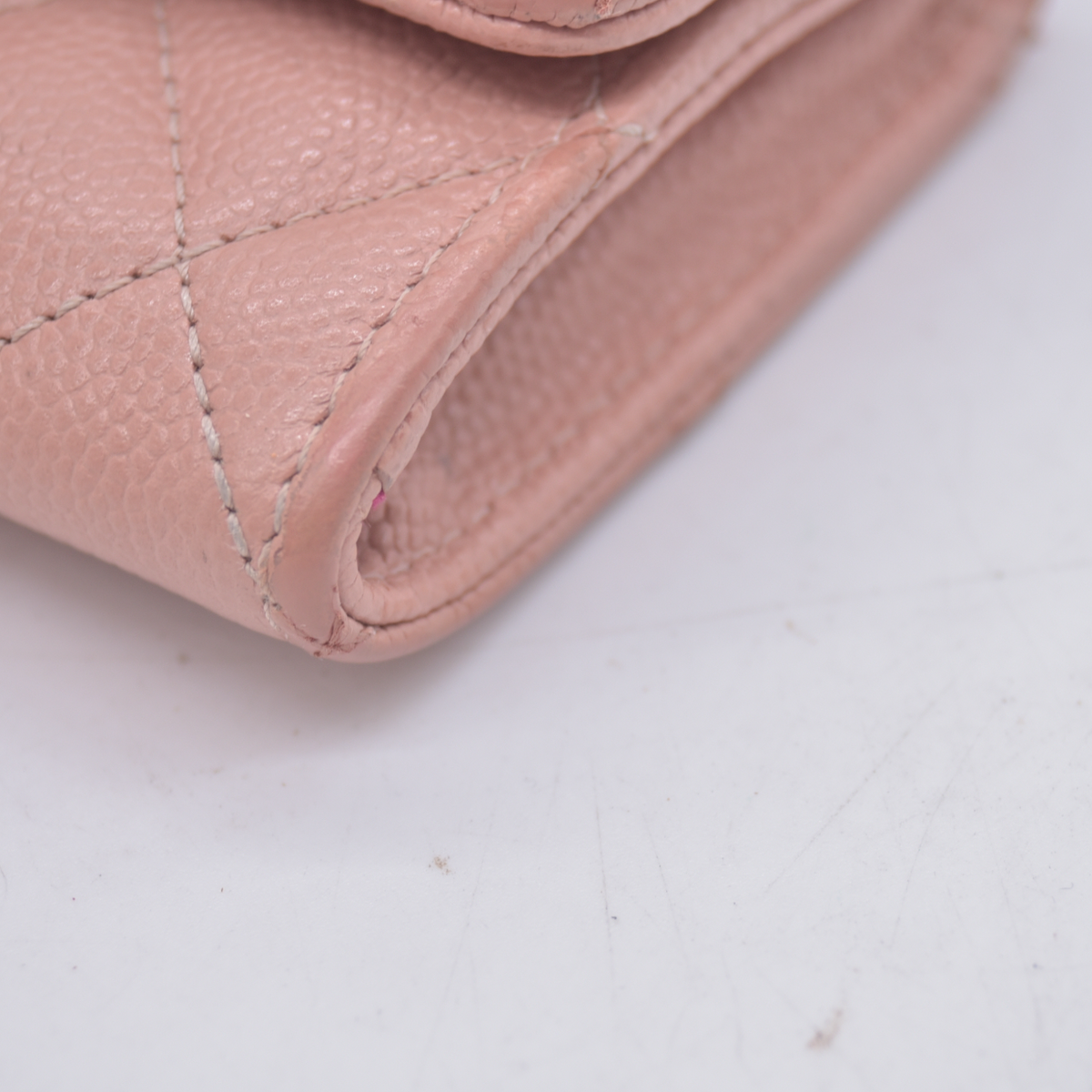 $1075 2023 Chanel Quilted CC Flap Card Holder Interlocking CC Logo Trifold Wallet 10017038