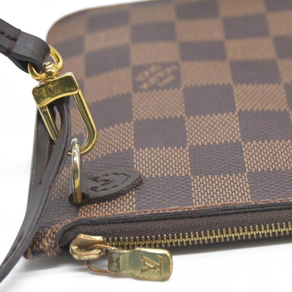 AUCTION $600 Louis Vuitton  Damier Ebene Neverfull MM GM Pochette