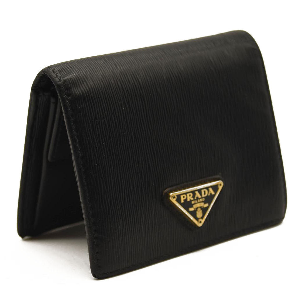 Prada Snap Wallet Saffiano Leather Compact