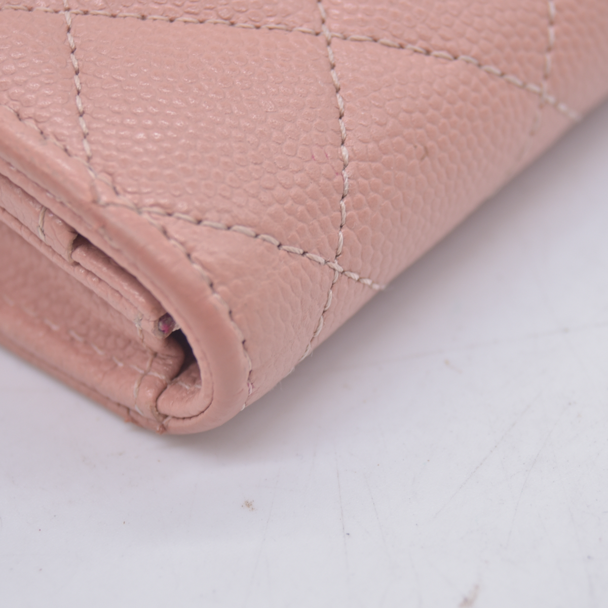 $1075 2023 Chanel Quilted CC Flap Card Holder Interlocking CC Logo Trifold Wallet 10017038