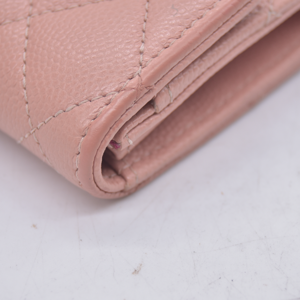 $1075 2023 Chanel Quilted CC Flap Card Holder Interlocking CC Logo Trifold Wallet 10017038