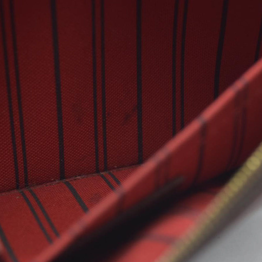 AUCTION $600 Louis Vuitton  Damier Ebene Neverfull MM GM Pochette