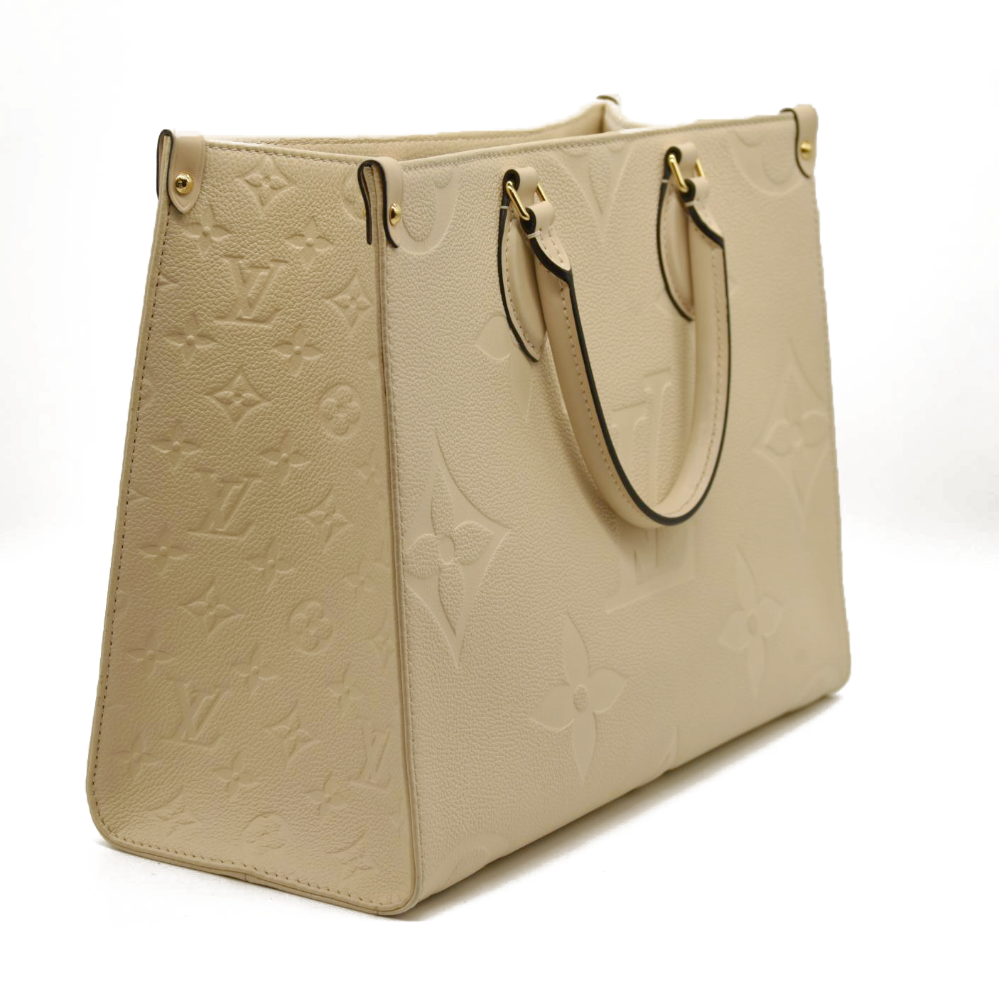 LOUIS VUITTON Empreinte Monogram Giant Onthego MM Creme