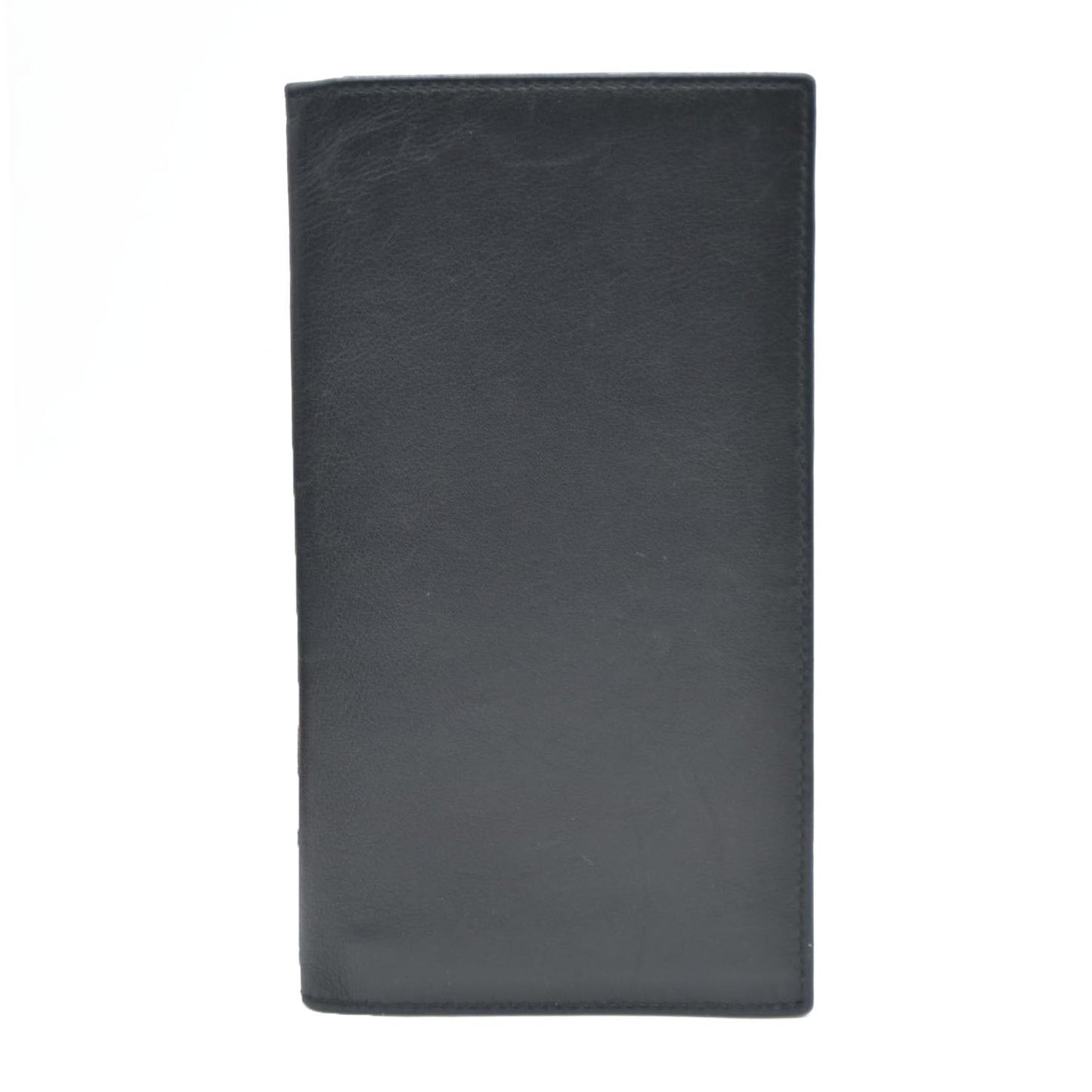 BVLGARI Logo Leather Bifold Long Wallet Black