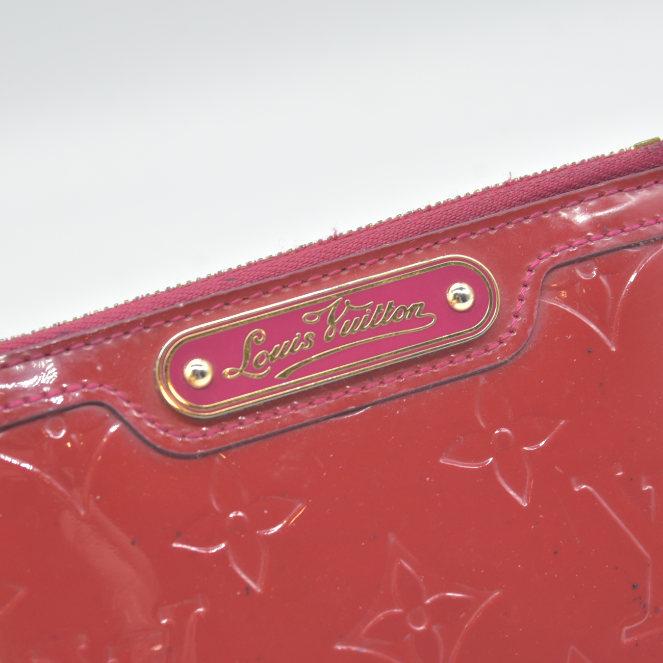 $430 2012 LOUIS VUITTON Monogram Vernis Key Pouch Wallet CA4162
