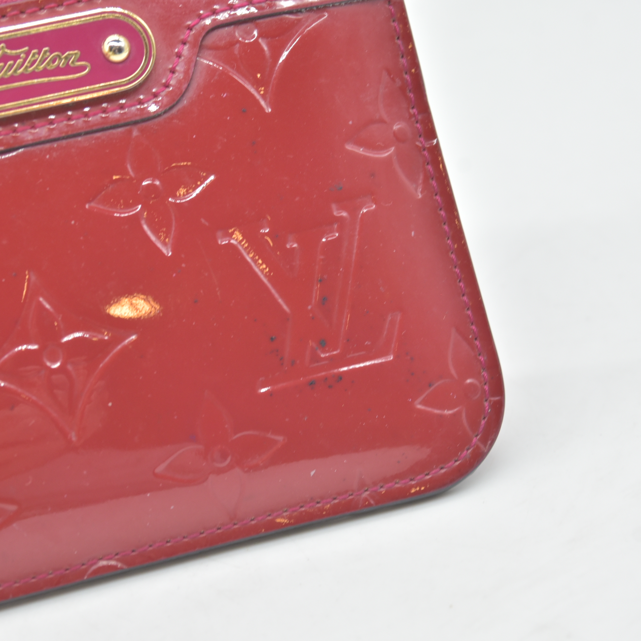 $430 2012 LOUIS VUITTON Monogram Vernis Key Pouch Wallet CA4162