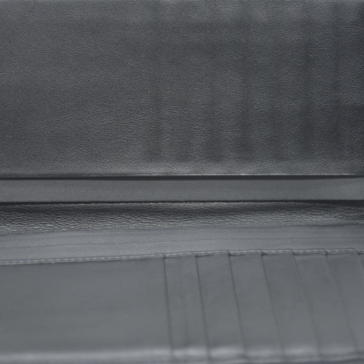 BVLGARI Logo Leather Bifold Long Wallet Black