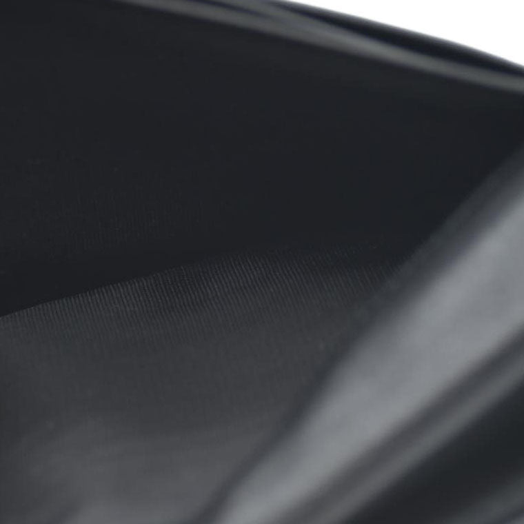 BVLGARI Logo Leather Bifold Long Wallet Black