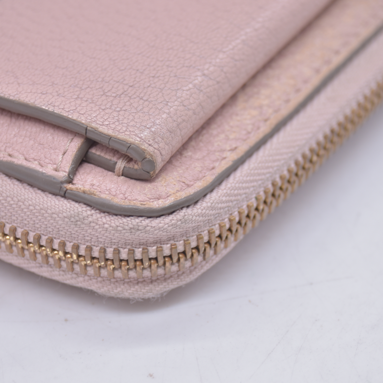 $605 2015 Chloe Long Drew Zip Around Flap Wallet Pink