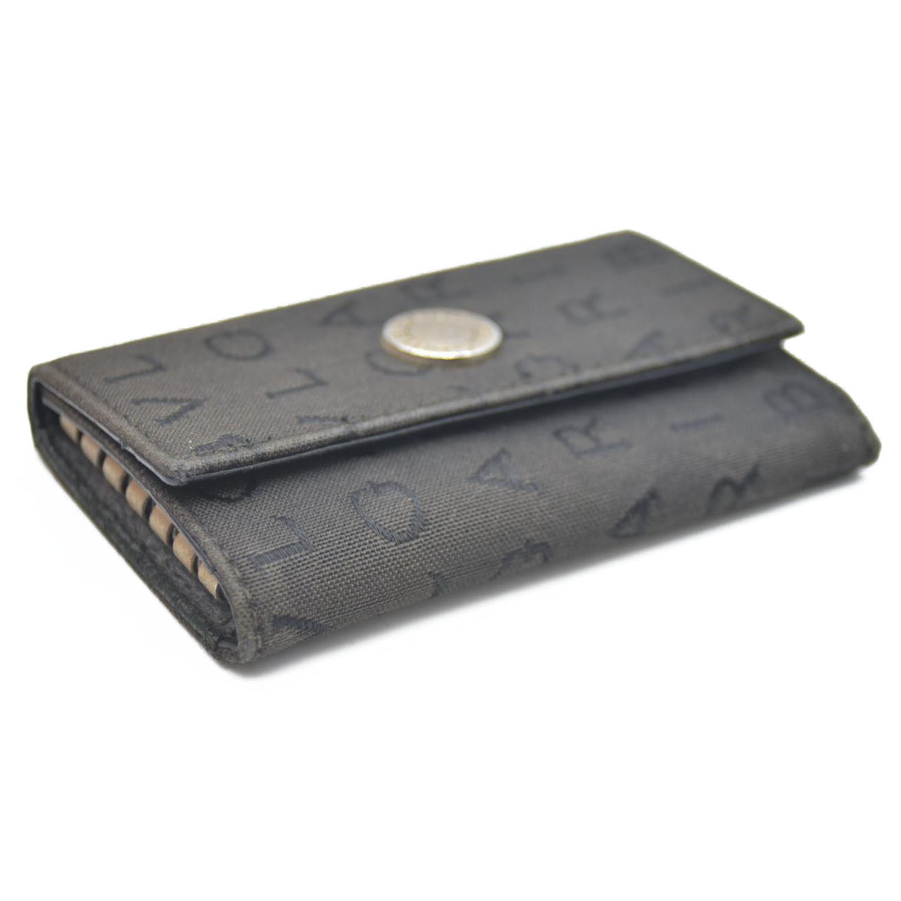 BVLGARI Logo Mania Classico Canvas 6 Ring Key Case Black