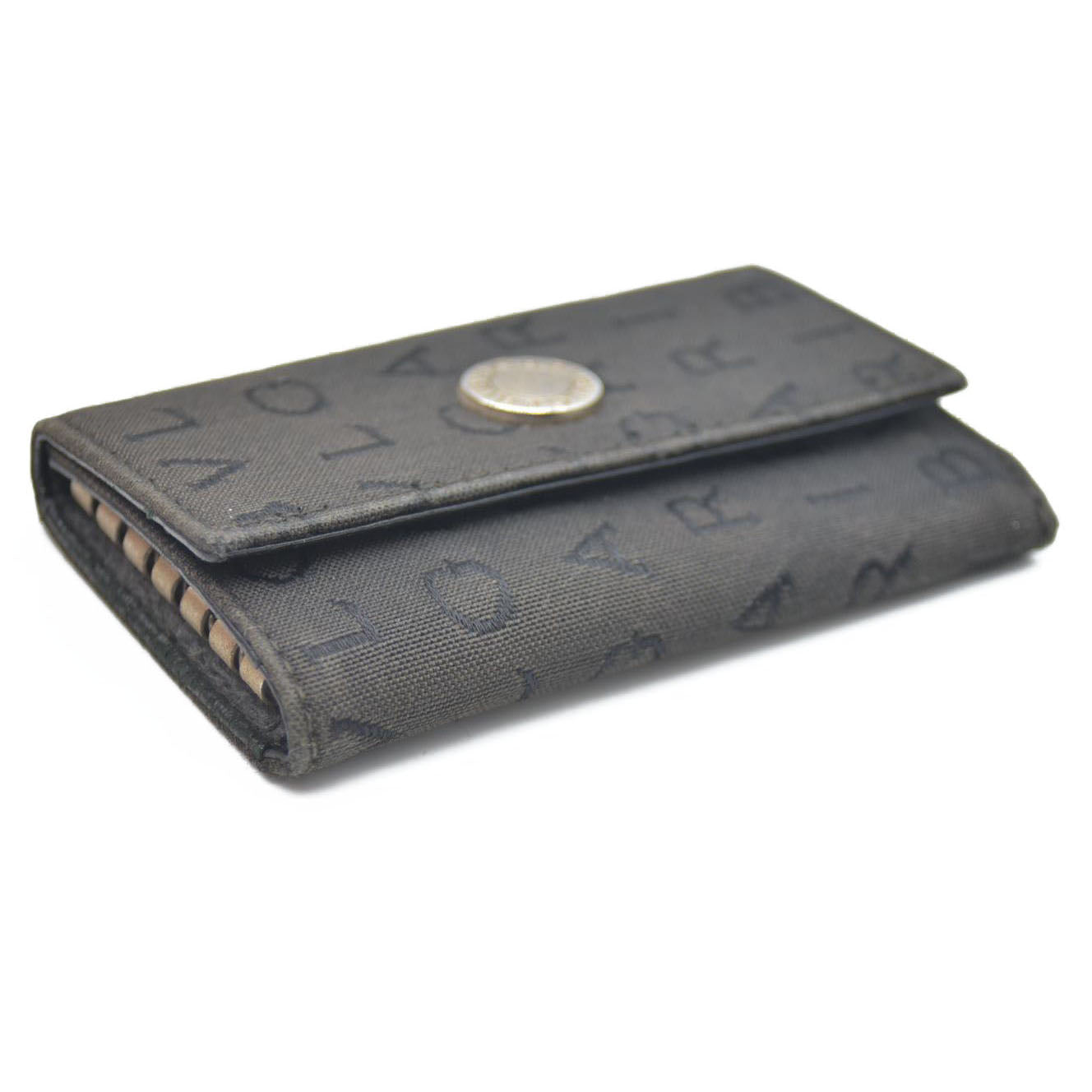 BVLGARI Logo Mania Classico Canvas 6 Ring Key Case Black
