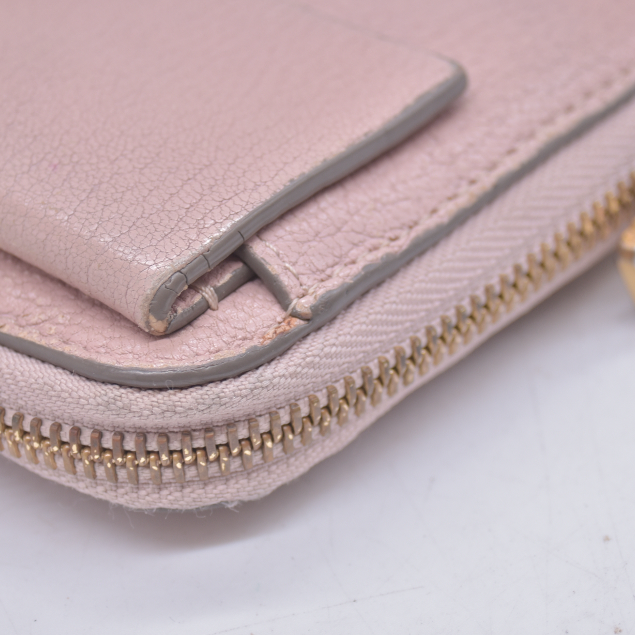 $605 2015 Chloe Long Drew Zip Around Flap Wallet Pink