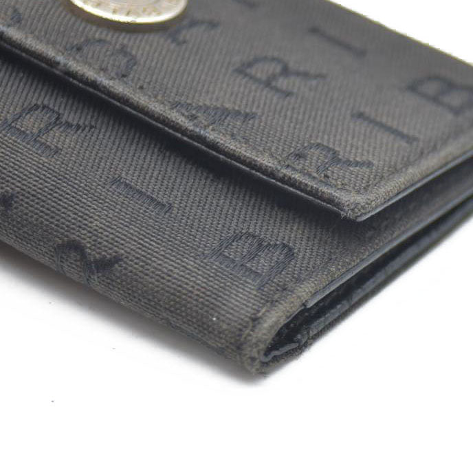 BVLGARI Logo Mania Classico Canvas 6 Ring Key Case Black