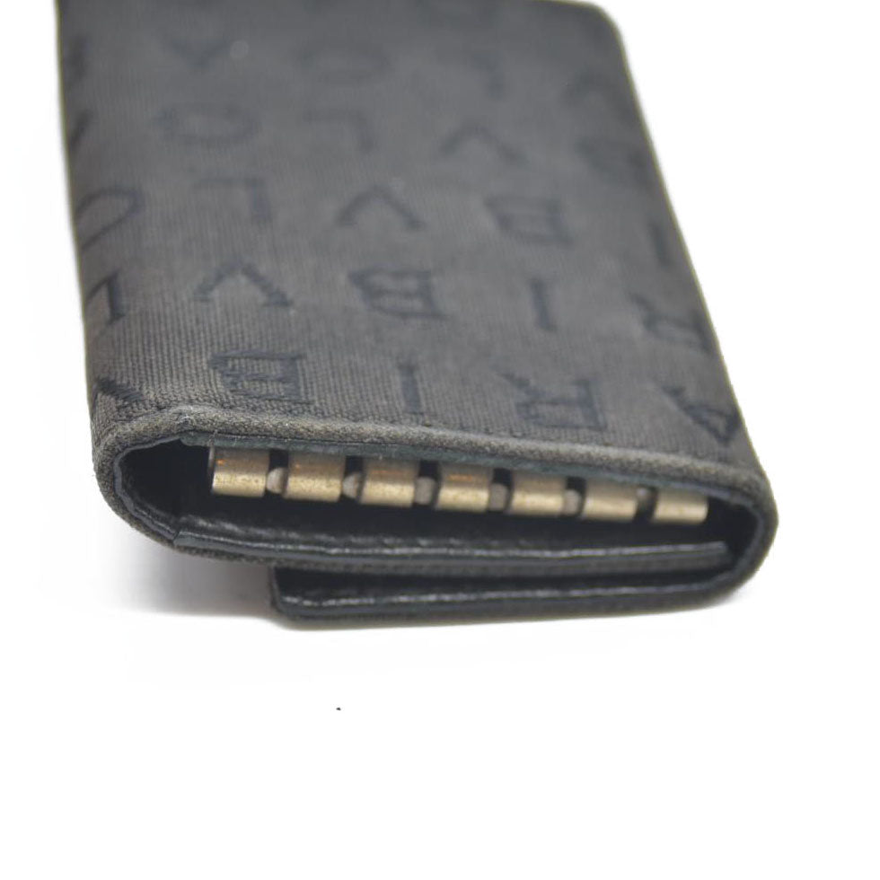 BVLGARI Logo Mania Classico Canvas 6 Ring Key Case Black