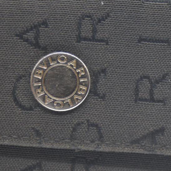 BVLGARI Logo Mania Classico Canvas 6 Ring Key Case Black