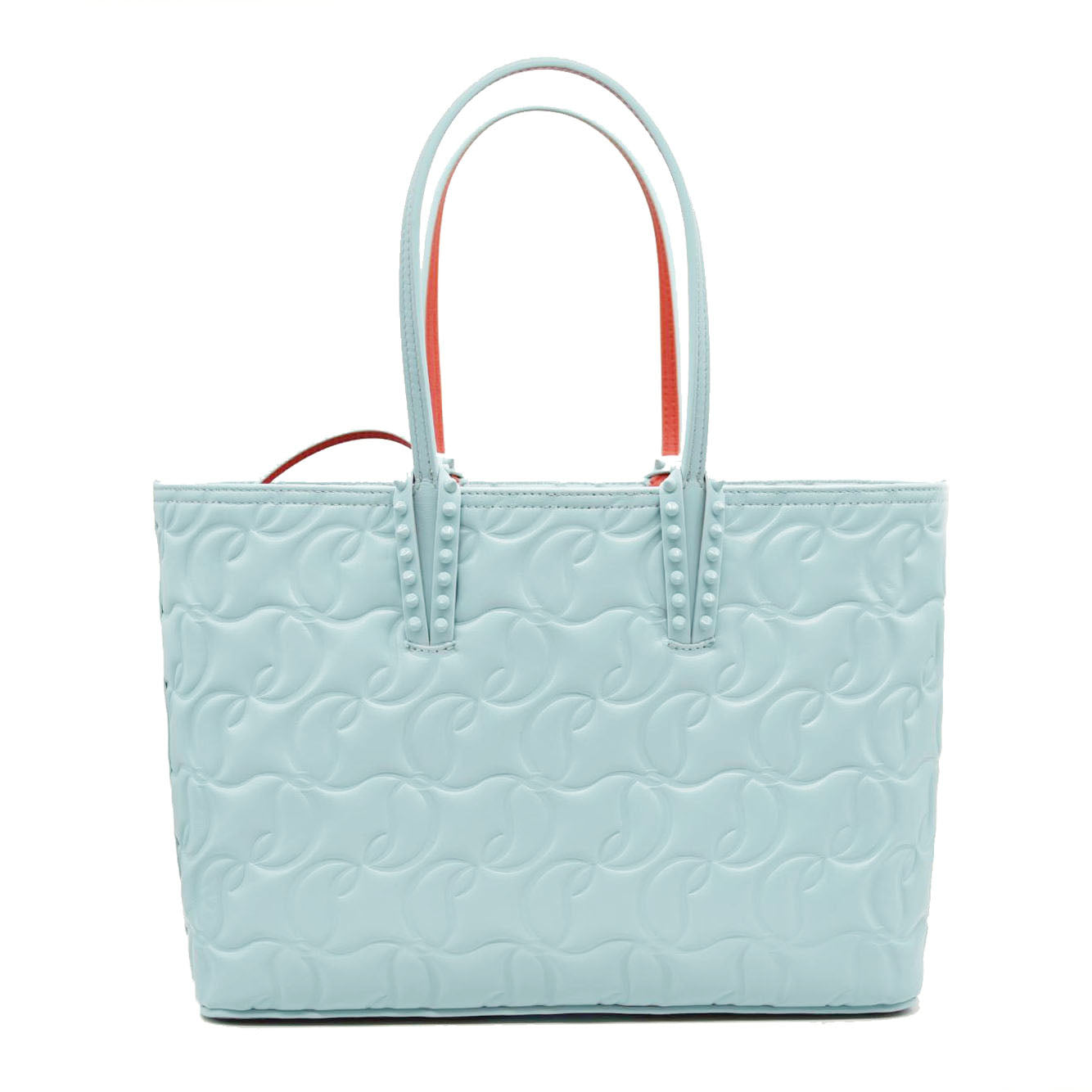 CHRISTIAN LOUBOUTIN  Nappa Embossed East West Cabata Tote Mineral