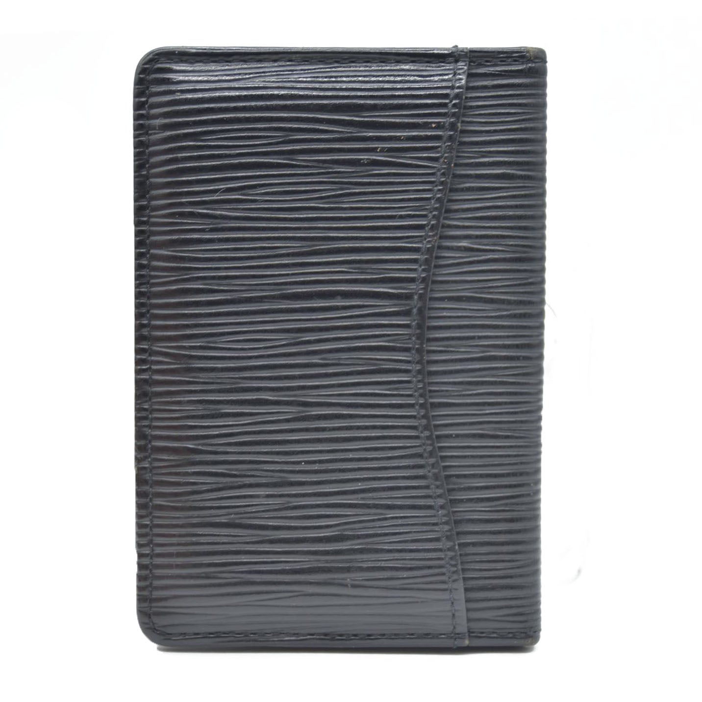 Louis Vuitton Epi De Poche Leather Pass Card Case Black SP0044