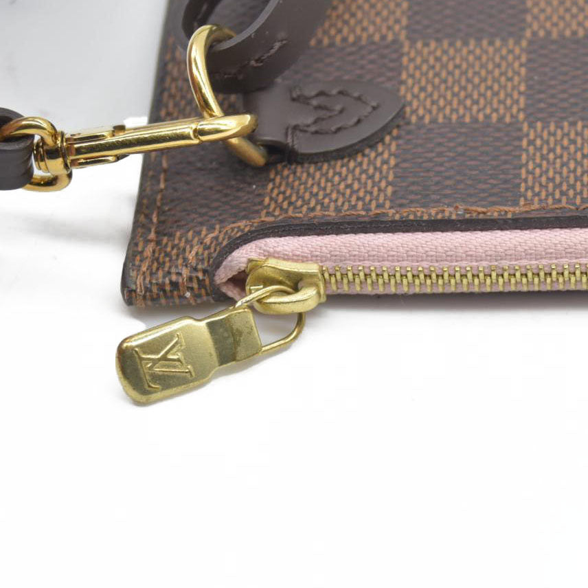 Louis Vuitton  Damier Ebene Neo Neverfull MM Pochette Rose Ballerine 2020 SD0270